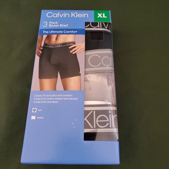 Calvin Klein Boxer Briefs 3 Pack XL - Picture 1 of 5